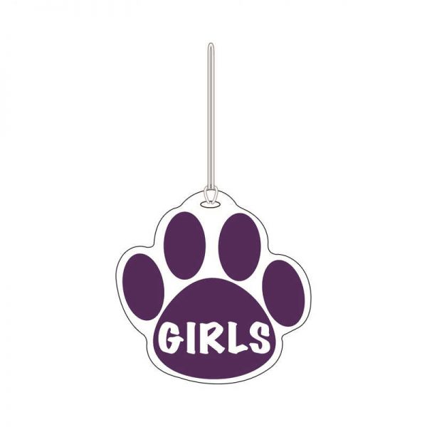 ASHLEY PRODUCTIONS PURPLE PAW HALL PASS GIRLS 4 X 4 ASH10375