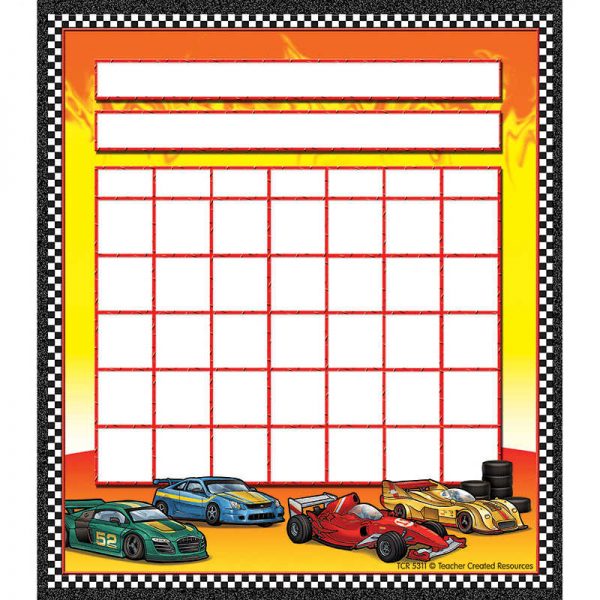 TEACHER CREATED RESOURCES RACE CARS INCENTIVE CHARTS TCR5311