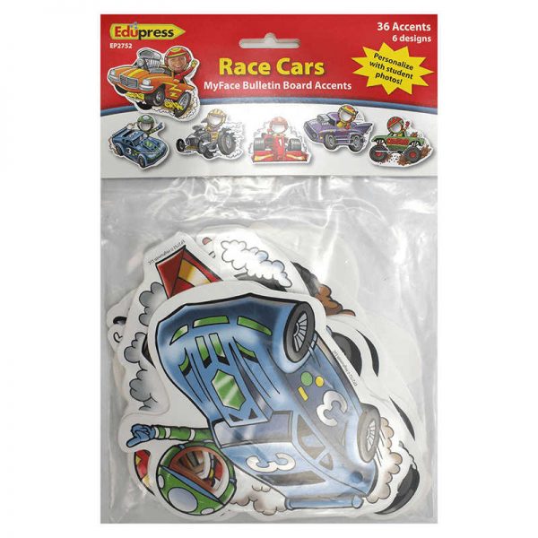EDUPRESS RACE CARS MY FACE ACCENTS EP-2752