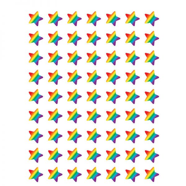 TEACHER CREATED RESOURCES RAINBOW STARS MINI STICKERS DIE CUT STAR SHAPE TCR5798