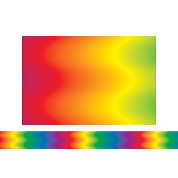 CARSON DELLOSA RAINBOW WAVE BORDER CD-108112