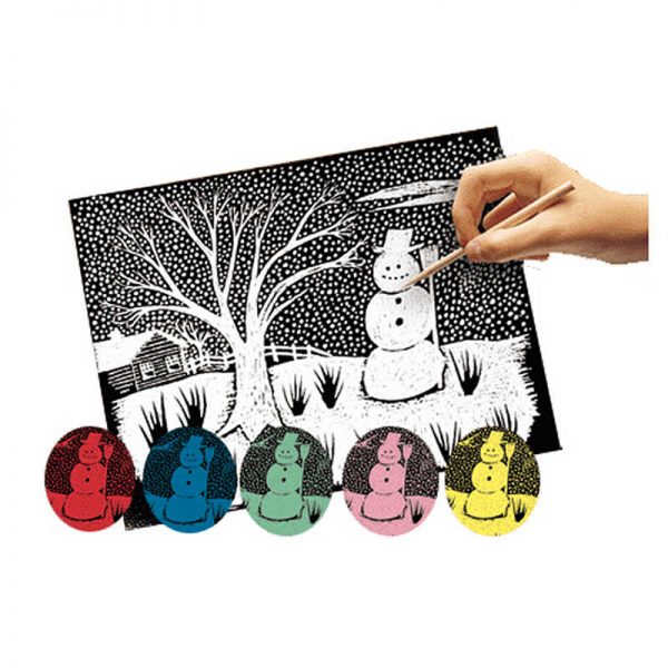 MELISSA & DOUG RAINBOW WHITE SCRATCH-ART 50 SHT PAPER 8 1/2X11 LCI8016