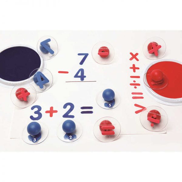 CENTER ENTERPRISES INC. READY2LEARN GIANT MATH SIGNS STAMPS SET OF 6 CE-6772