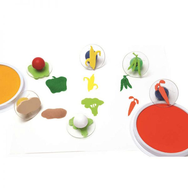 CENTER ENTERPRISES INC. READY2LEARN GIANT VEGETABLE STAMPS SET OF 6 CE-6766