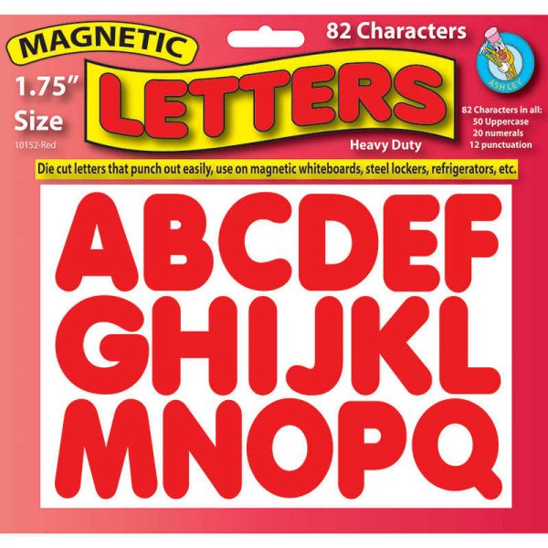 ASHLEY PRODUCTIONS RED 1-3/4 IN MAGNETIC LETTERS ASH10152