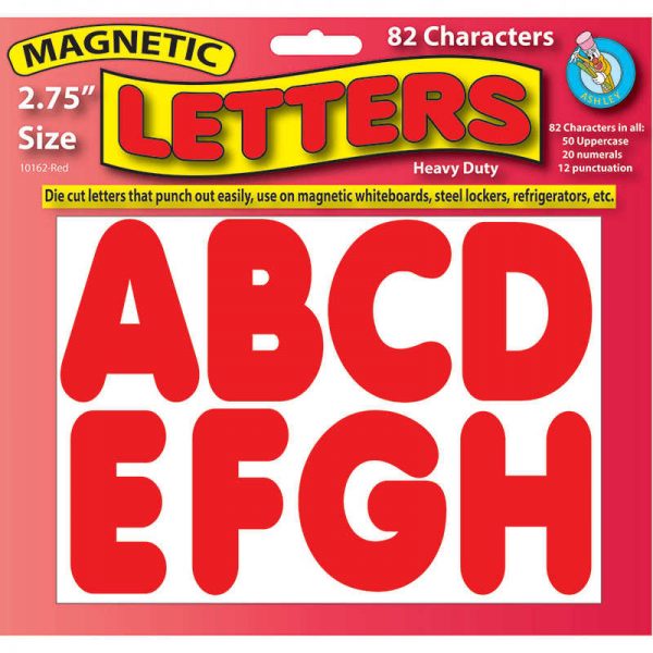 ASHLEY PRODUCTIONS RED 2-3/4 IN MAGNETIC LETTERS ASH10162