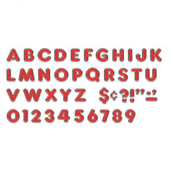 TREND ENTERPRISES INC. RED 4IN COLORFUL CHROME READY LETTERS T-79050