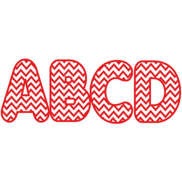 ASHLEY PRODUCTIONS RED CHEVRON 2-3/4 IN DESIGNER MAGNETIC LETTERS ASH10170