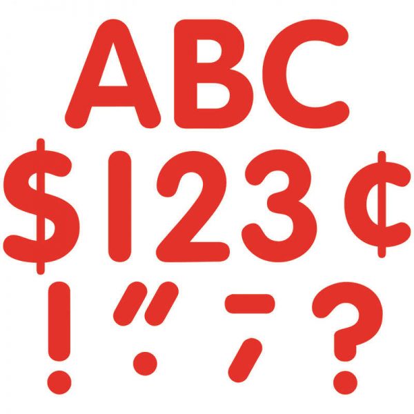 TEACHER CREATED RESOURCES RED CLASSIC FONT 4IN LETTERS UPPERCASE PACK TCR5379
