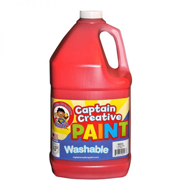 CAPTAIN CREATIVE RED GALLON WASHABLE PAINT CAPTAIN CREATIVE CCR9040G