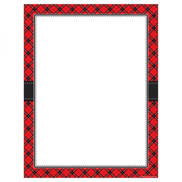 TEACHER CREATED RESOURCES RED PLAID BLANK CHART TCR7548