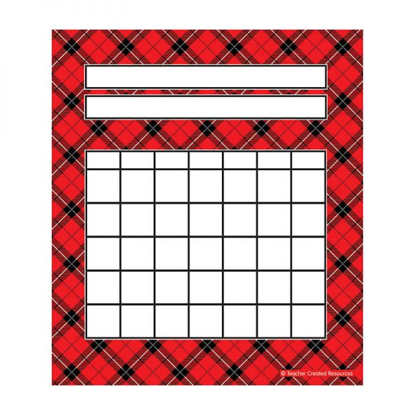 TEACHER CREATED RESOURCES RED PLAID INCENTIVE CHARTS PACK TCR5696