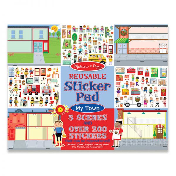 MELISSA & DOUG REUSABLE STICKER PAD MY TOWN LCI9114