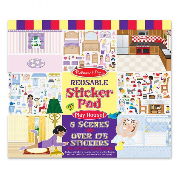 MELISSA & DOUG REUSABLE STICKER PAD PLAY HOUSE LCI4197