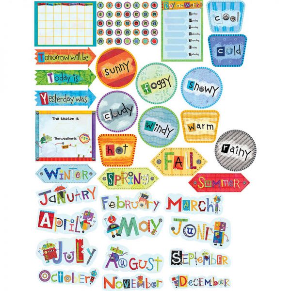CREATIVE TEACHING PRESS RIVETING ROBOTS CALENDAR BB SET CTP7058