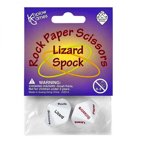 KOPLOW GAMES INC. ROCK PAPER SCISSORS LIZARD SPOCK DICE GAME KOP18384