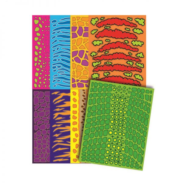 ROYLCO INC. ROYCO DINOSAUR DESIGN PAPER 40 SHEETS 3 1/2 X 11 8 DESIGNS R-15311
