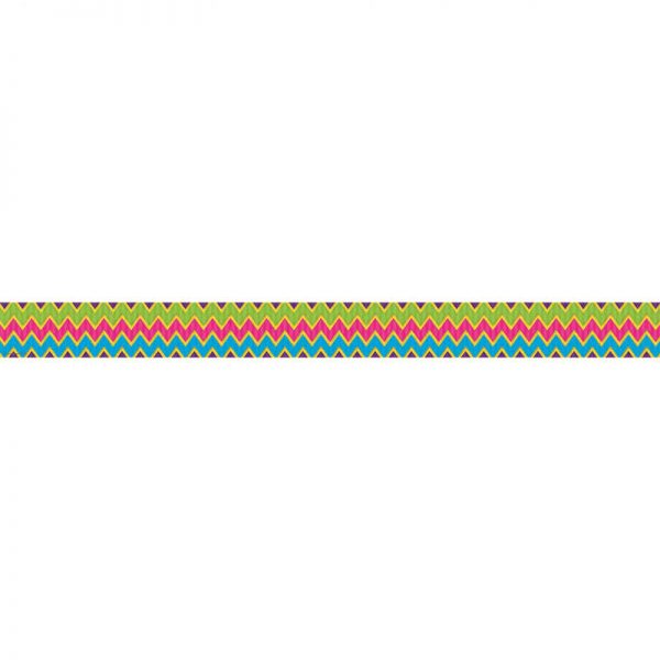 TEACHER CREATED RESOURCES SASSY BUBBLES & CHEVRON DOUBLE SIDED BORDERS TCR73176