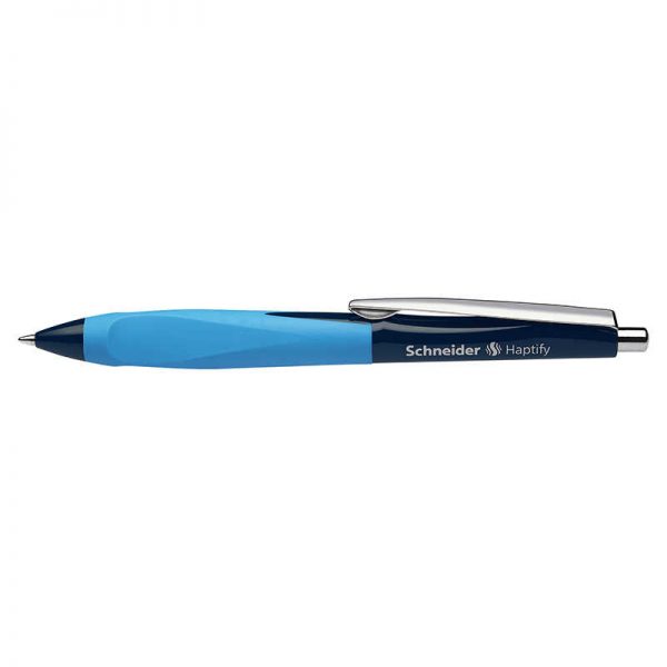 STRIDE, INC. SCHNEIDER HAPTIFY RT LGT & DRK BLUE BARREL BLUE INK BALLPOINT PEN STW135323