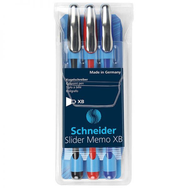 STRIDE, INC. SCHNEIDER SLIDER MEMO 3 COLORS XB BALLPOINT PEN STW150293