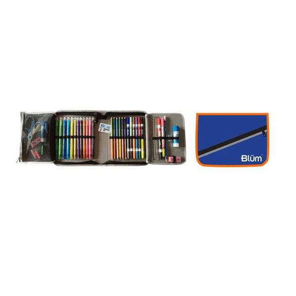 BLUMBERG COMPANY SCHOOL SUPPLY KIT GRADE 2-4 COBALT BLUE CASE/ORANGE TRIM BMB26011034