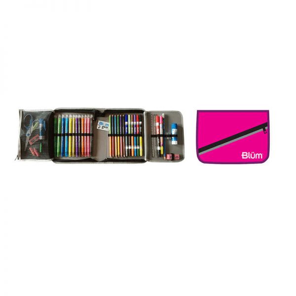 BLUMBERG COMPANY SCHOOL SUPPLY KIT GRADE 2-4 HOT PINK CASE/PURPLE TRIM BMB26011010
