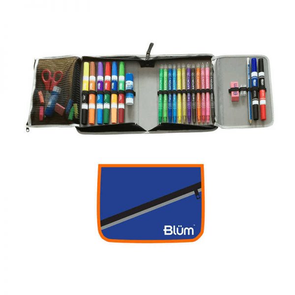 BLUMBERG COMPANY SCHOOL SUPPLY KIT GRADE K-1 COBALT BLUE CASE/ORANGE TRIM BMB26010990