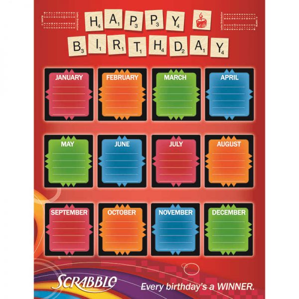 EUREKA SCRABBLE BIRTHDAY 17X22 POSTER EU-837027
