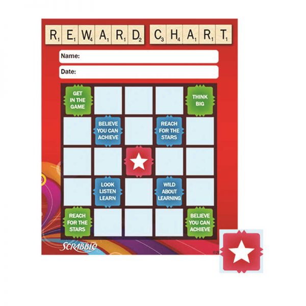 EUREKA SCRABBLE STARS MINI REWARD CHART EU-837427