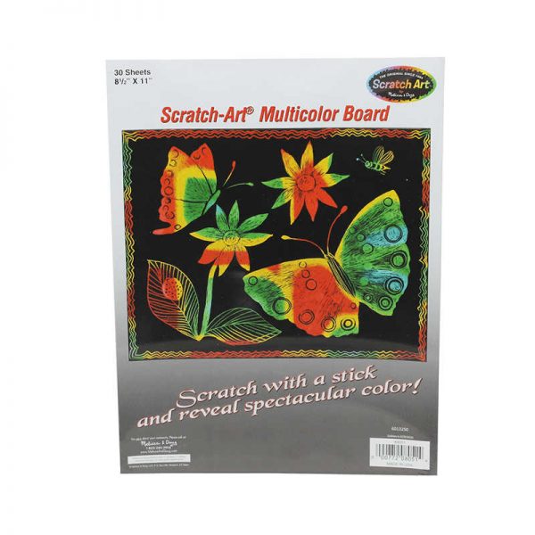 MELISSA & DOUG SCRATCH-ART BOARD 30 SHT MULTI COLOR SOFT-SCRATCH BOARD LCI8051