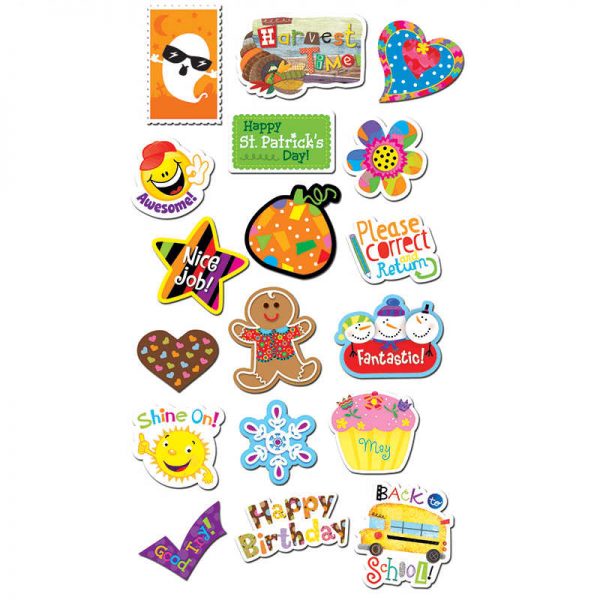CREATIVE TEACHING PRESS SEASONS AND HOLIDAYS JUMBO STICKERS VARIETY PACK CTP4141