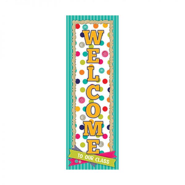 TEACHER CREATED RESOURCES SENSATIONAL SPOTS WELCOME BANNER EP-347