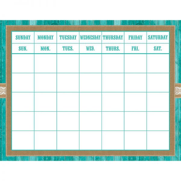 TEACHER CREATED RESOURCES SHABBY CHIC CALENDAR GRID TCR77198