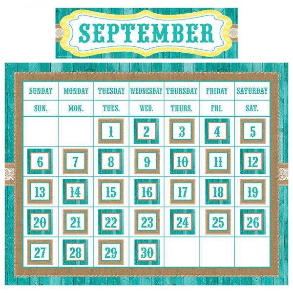 TEACHER CREATED RESOURCES SHABBY CHIC CALENDAR SET TCR9541