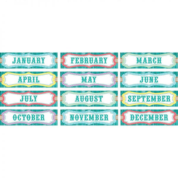 TEACHER CREATED RESOURCES SHABBY CHIC MONTHLY HEADLINERS TCR77193