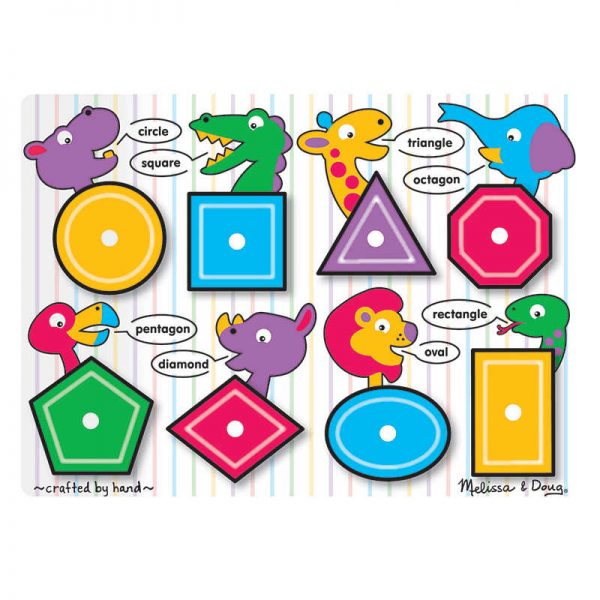 MELISSA & DOUG SHAPES PEG PUZZLE 11-3/4 X 8-1/2 LCI3285