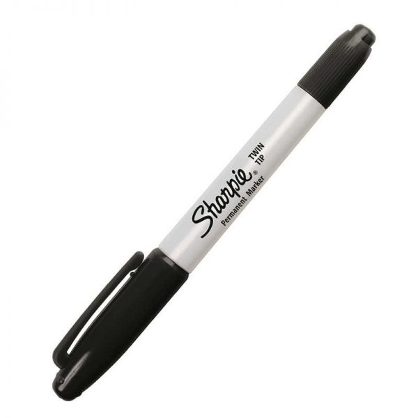 SANFORD L.P. SHARPIE TWIN TIP BLACK PERMANENT MARKER SAN32201