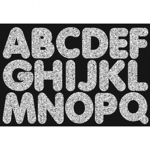 ASHLEY PRODUCTIONS SILVER SPARKLE 1-3/4IN MAGNETIC LETTERS ASH17505