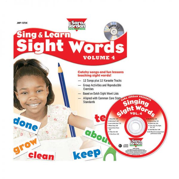 SARA JORDAN PUBLISHING SING & LEARN SIGHT WORDS BOOK CD 4 JMP137LK