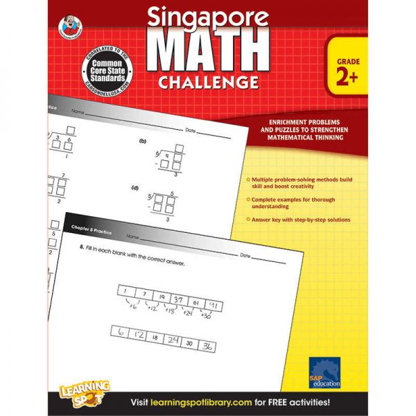 CARSON DELLOSA SINGAPORE MATH CHALLENGE GRADE 2 CD-704279