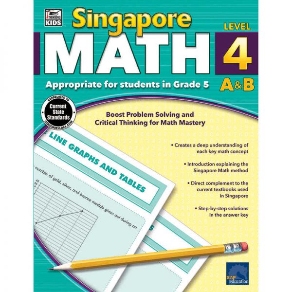 CARSON DELLOSA SINGAPORE MATH GRADE 5 CD-704682