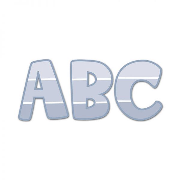 CREATIVE TEACHING PRESS SLATE GRAY 2IN UC LETTER STICKERS PAINT CTP2090