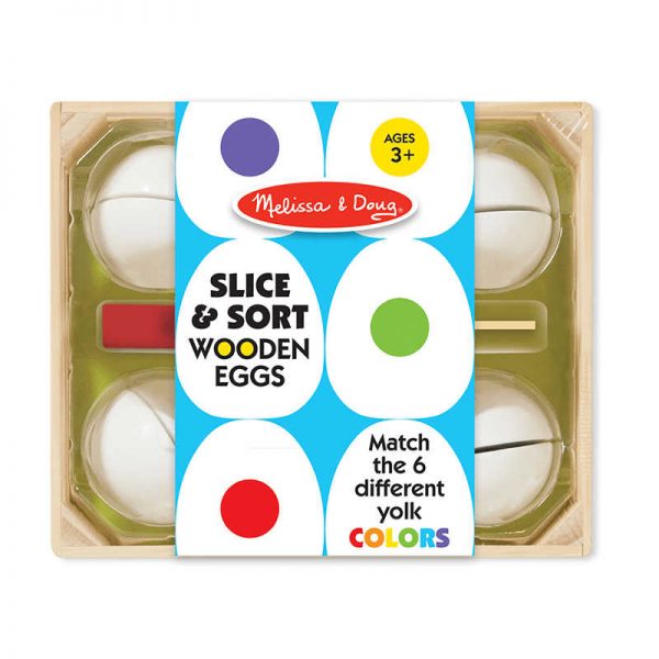 MELISSA & DOUG SLICE & SORT WOODEN EGGS LCI9301