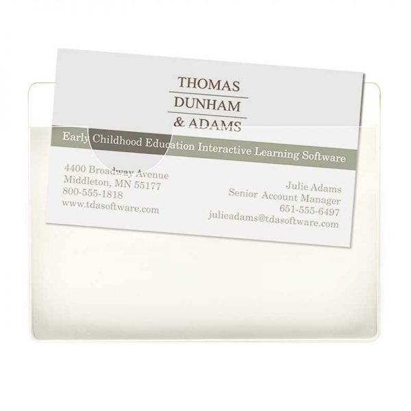 SMEAD MANUFACTURING COMPANY SMEAD BUSINESS CARD SIZE SELF ADHESIVE POLY POCKETS SMD68123