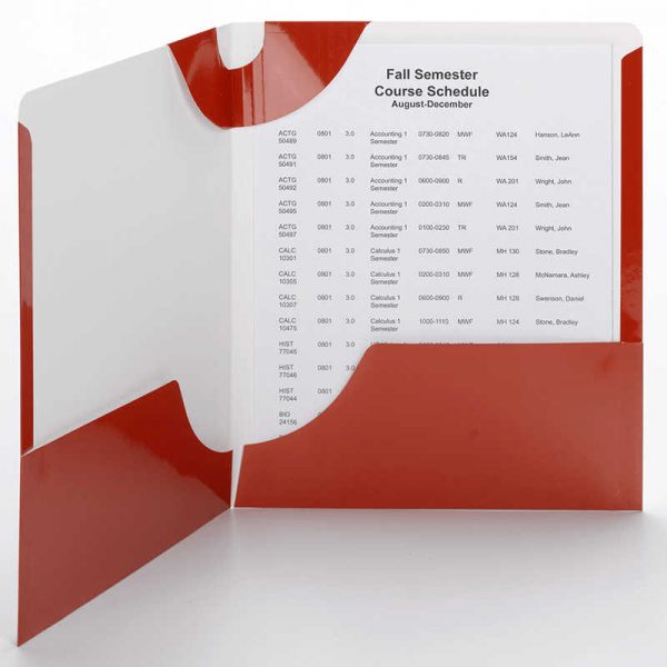 SMEAD MANUFACTURING COMPANY SMEAD CAMPUS.ORG LOCKIT RED TWO POCKET FOLDER SMD87985