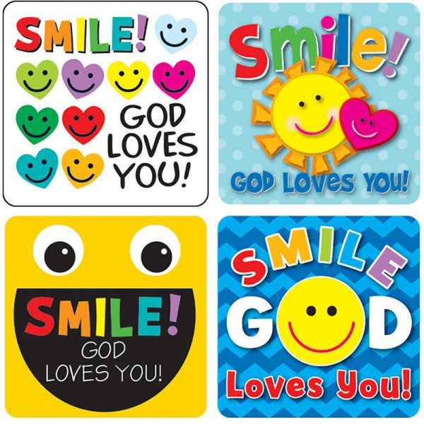 CARSON DELLOSA SMILE GOD LOVES YOU STICKERS CD-168167