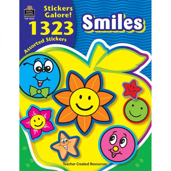 TEACHER CREATED RESOURCES SMILES STICKER BOOK 1323PK TCR4223