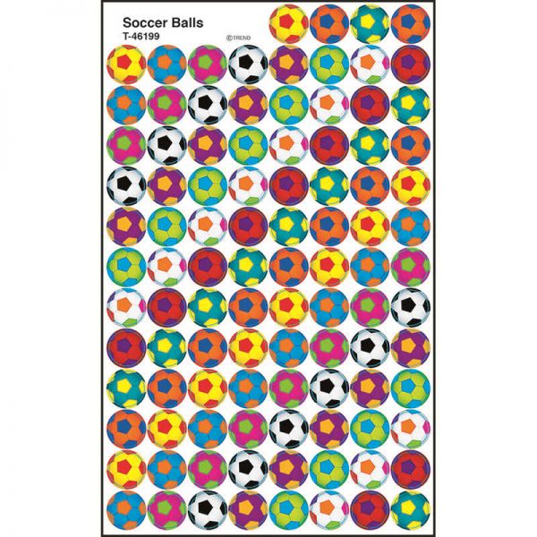TREND ENTERPRISES INC. SOCCER BALLS SUPERSPOTS STICKERS T-46199
