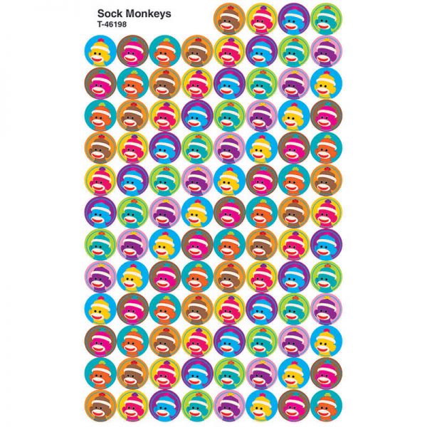 TREND ENTERPRISES INC. SOCK MONKEYS SUPERSPOTS STICKERS T-46198