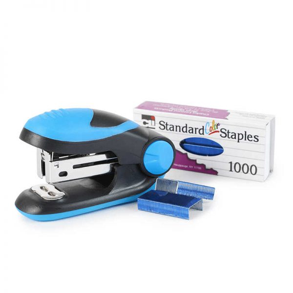 CHARLES LEONARD SOFT GRIP MINI STAPLER KIT BLUE CHL82215